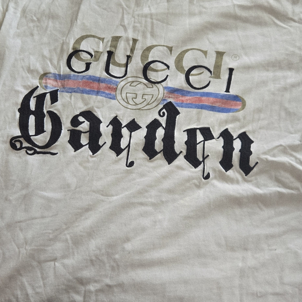 Gucci White Cotton Tee
